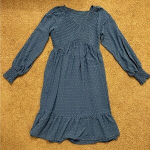 Blue long sleeve dress size XL
